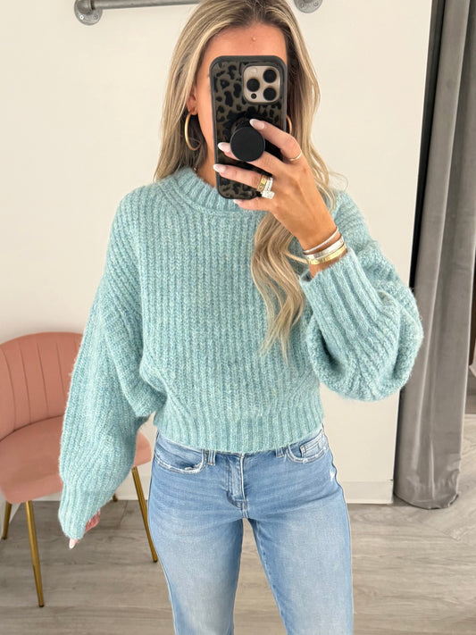 Sea green Pullover Sweater