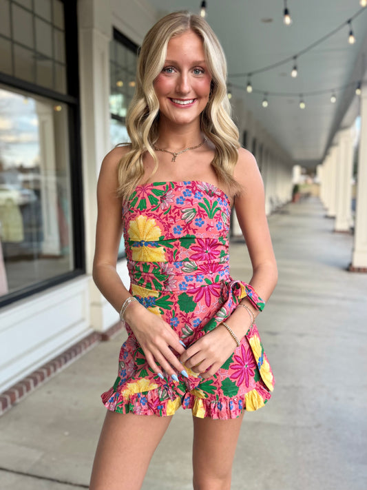 Pink Multi Bright Romper