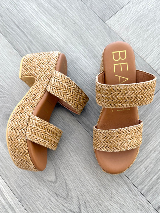 Camel Ocean Platform Sandal