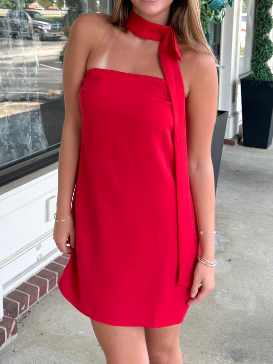 Red Choker Tie Mini