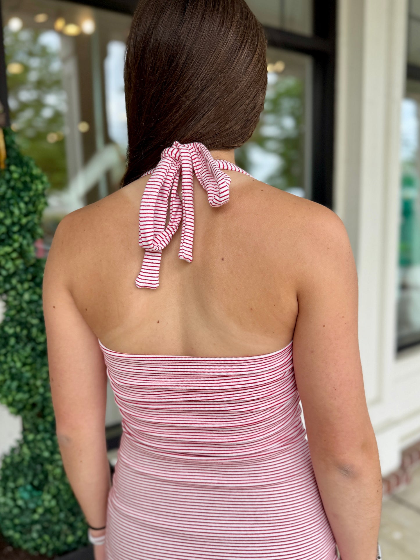 Stripe Halter Keyhole Mini (3 colors)
