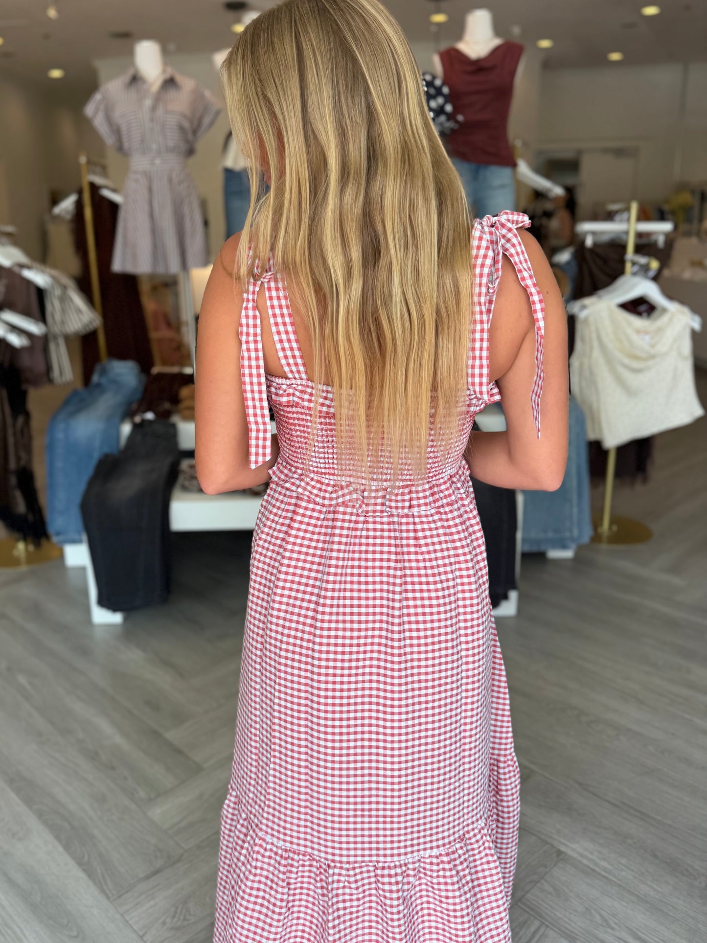 Picnic Tie Maxi Dress
