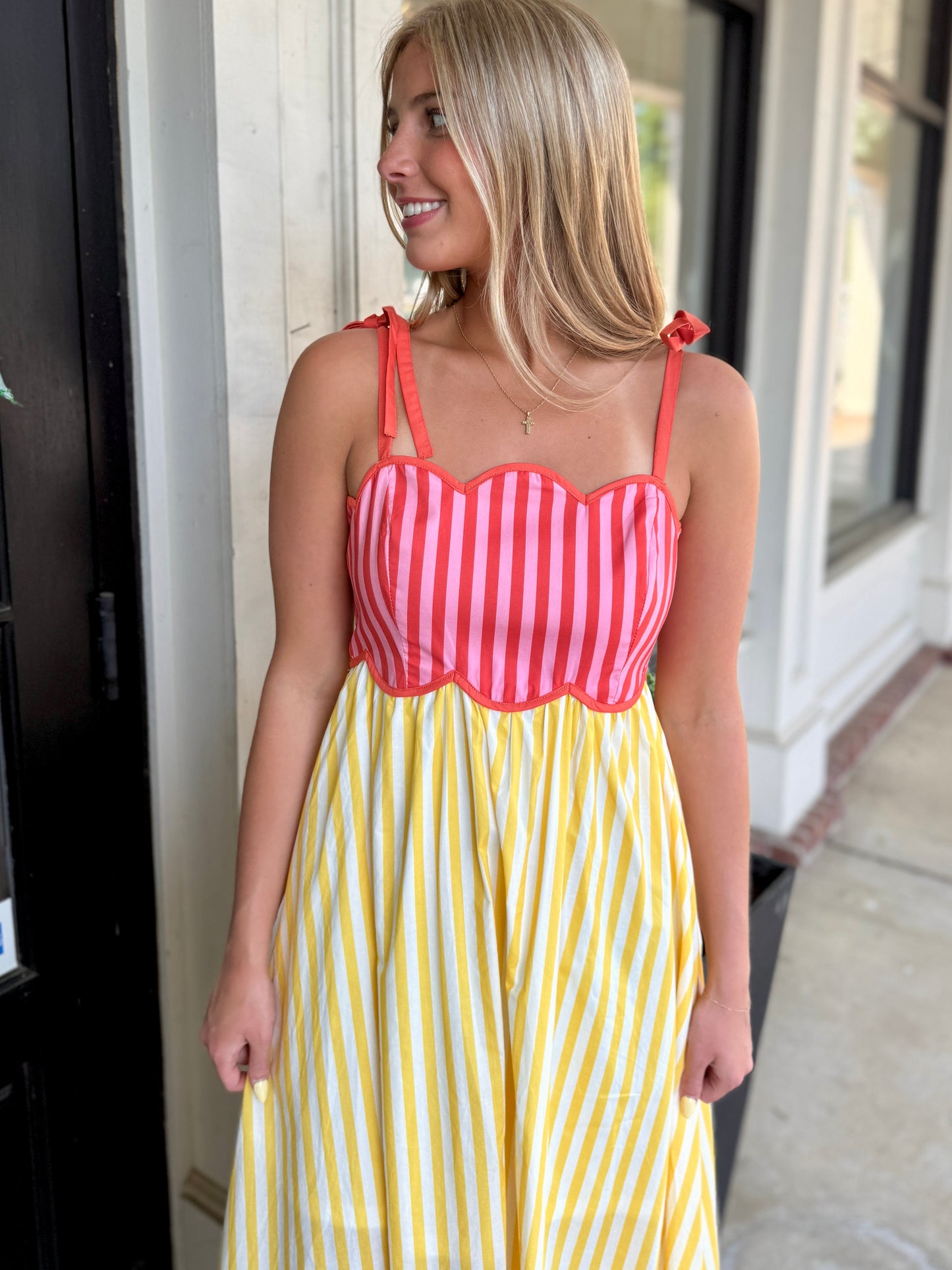 Lemon/Orange Scallop Midi