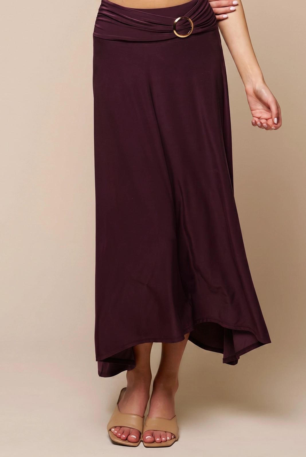 Raisin Automatic Midi Skirt