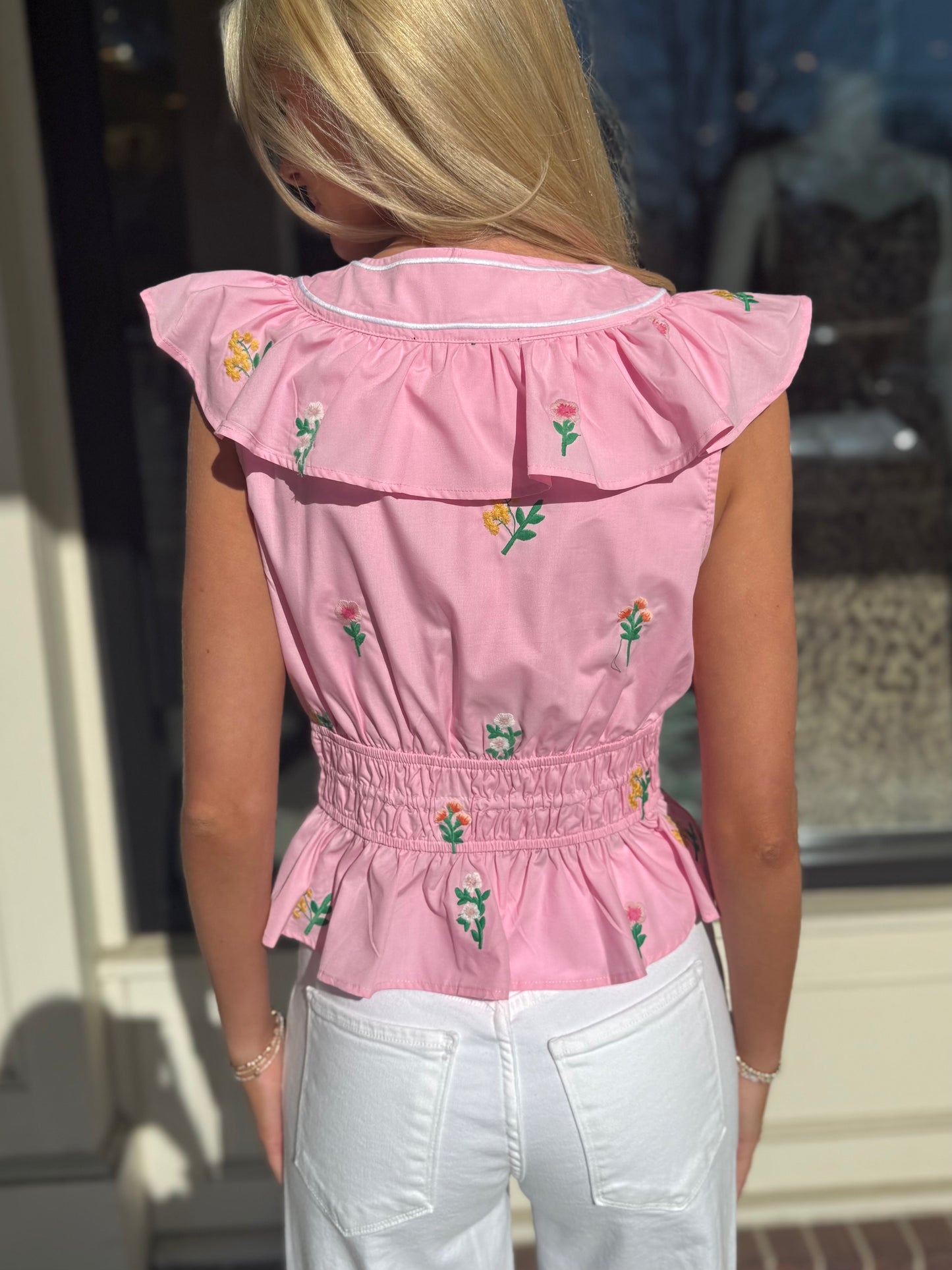 Pink Flower Bouquet Top