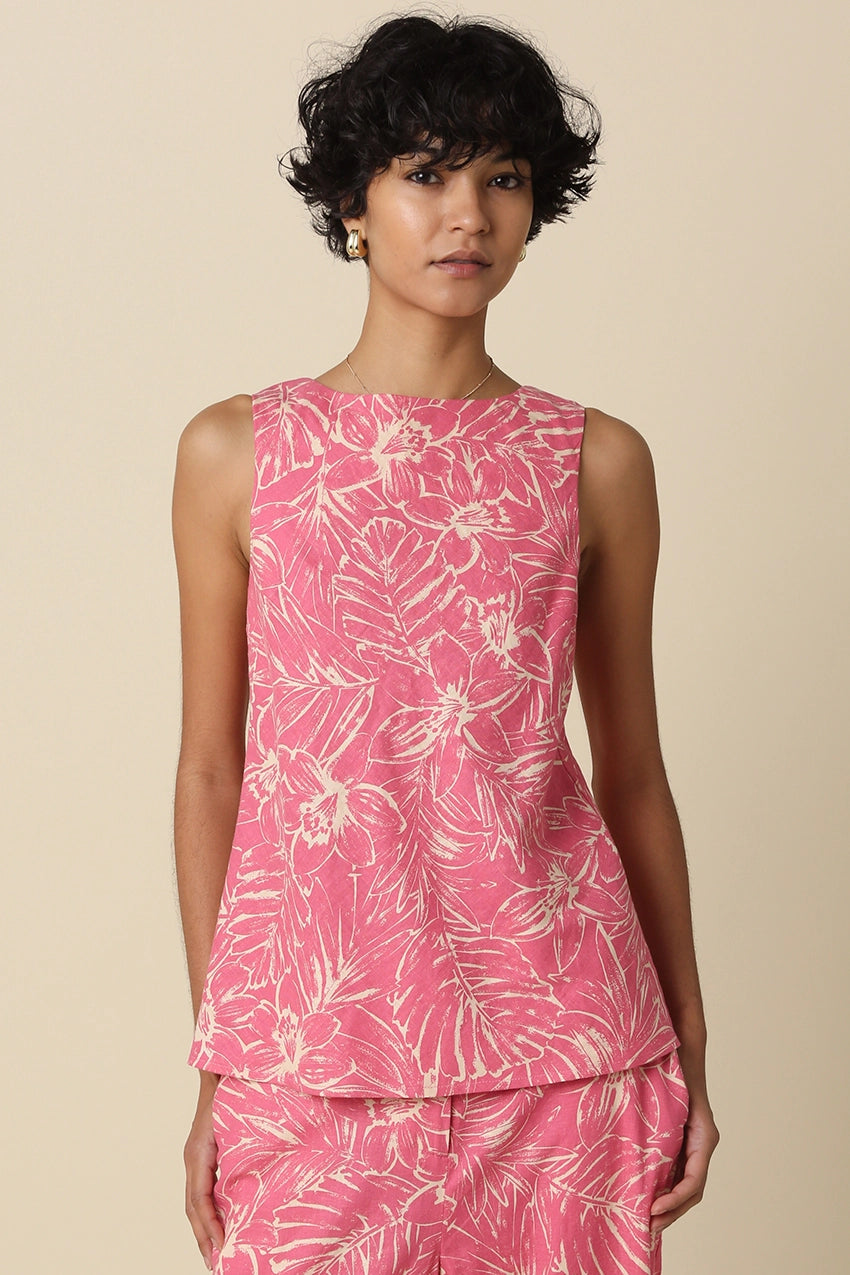 Pink Palm Top