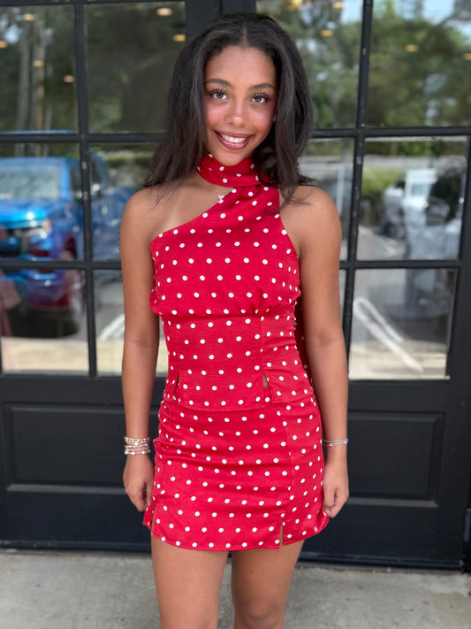 Merica Polka Dot Low Rise Skirt