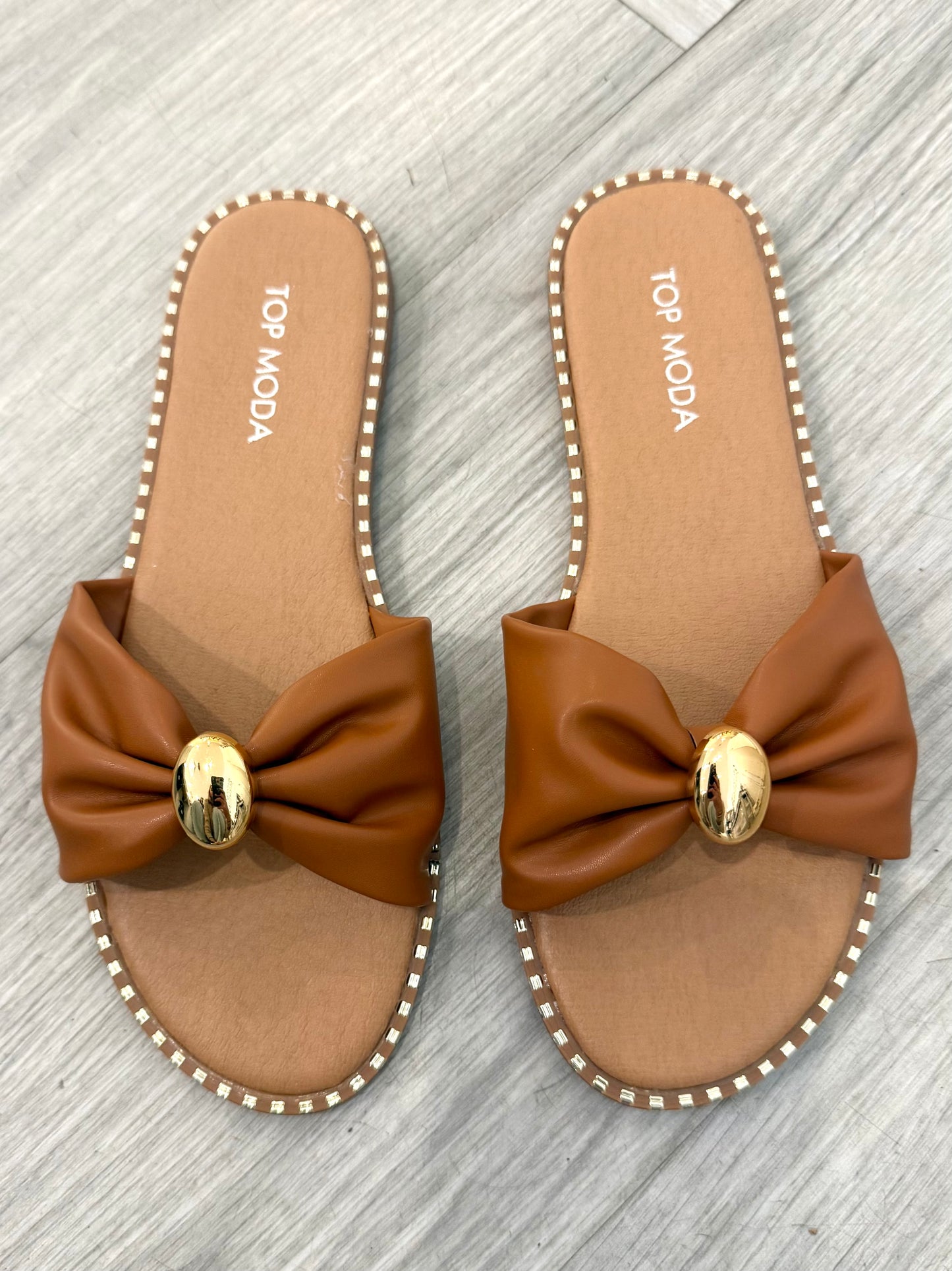 Gold Grommet Sandal
