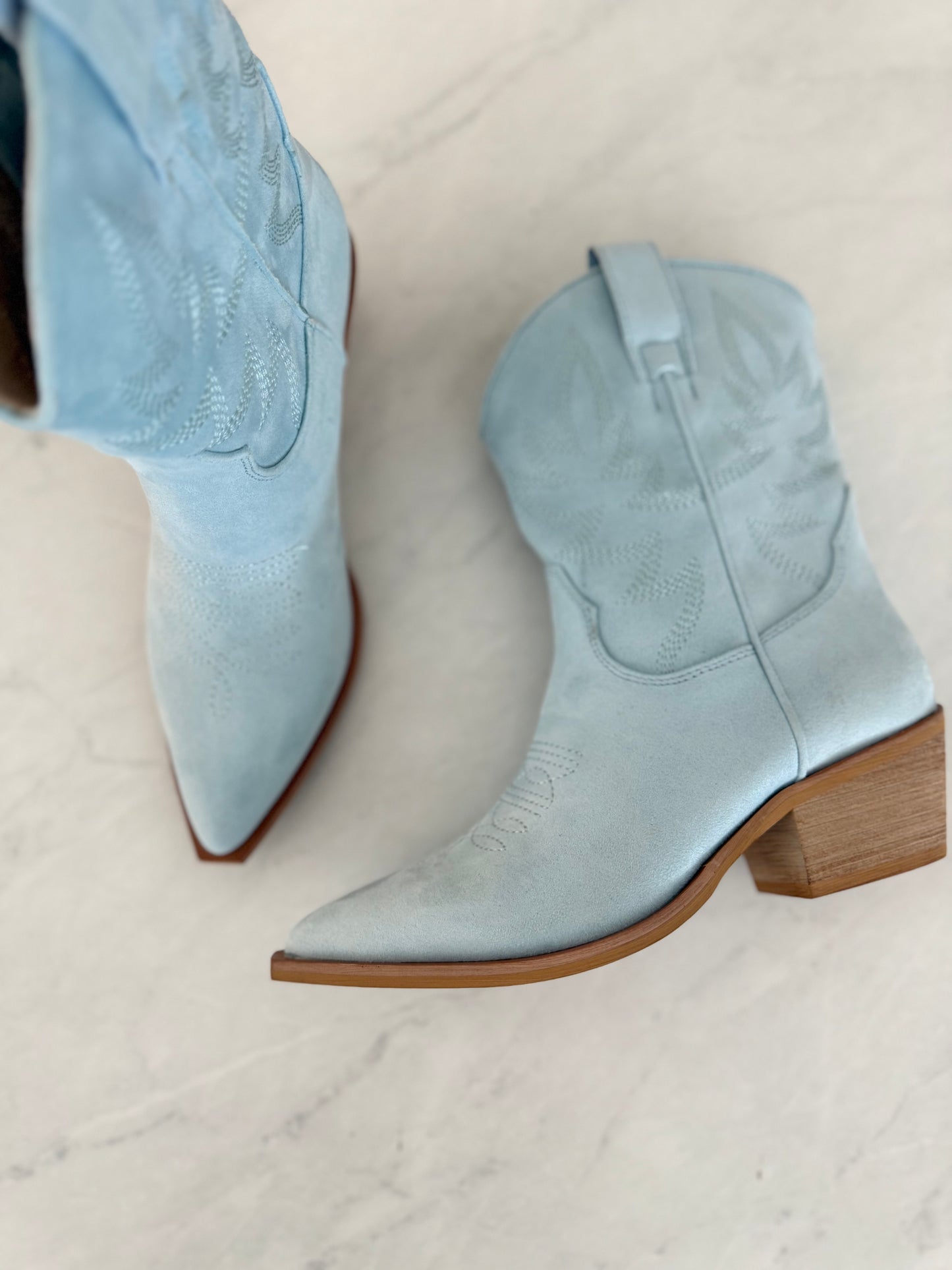 Blue Western Luxe Kinsey Booties