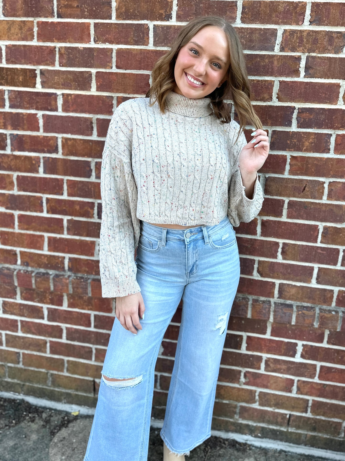 Funfetti Turtle Neck Sweater