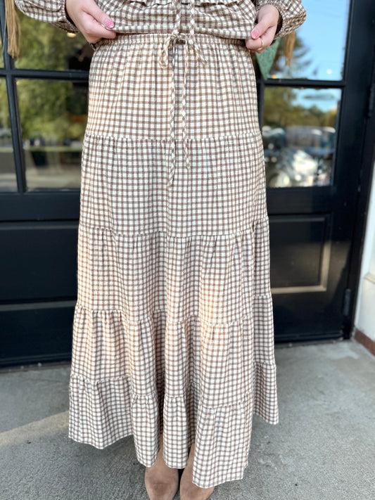 Gingham Gilmore Maxi Skirt