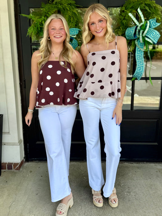 Polka Dot Bow Top