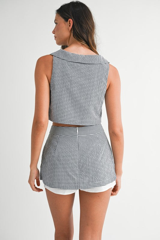 Gingham Skort