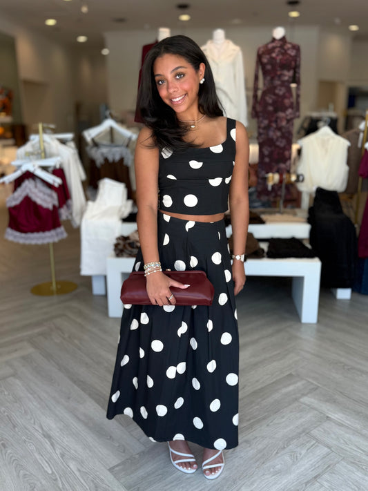 Black Polka Dot Top