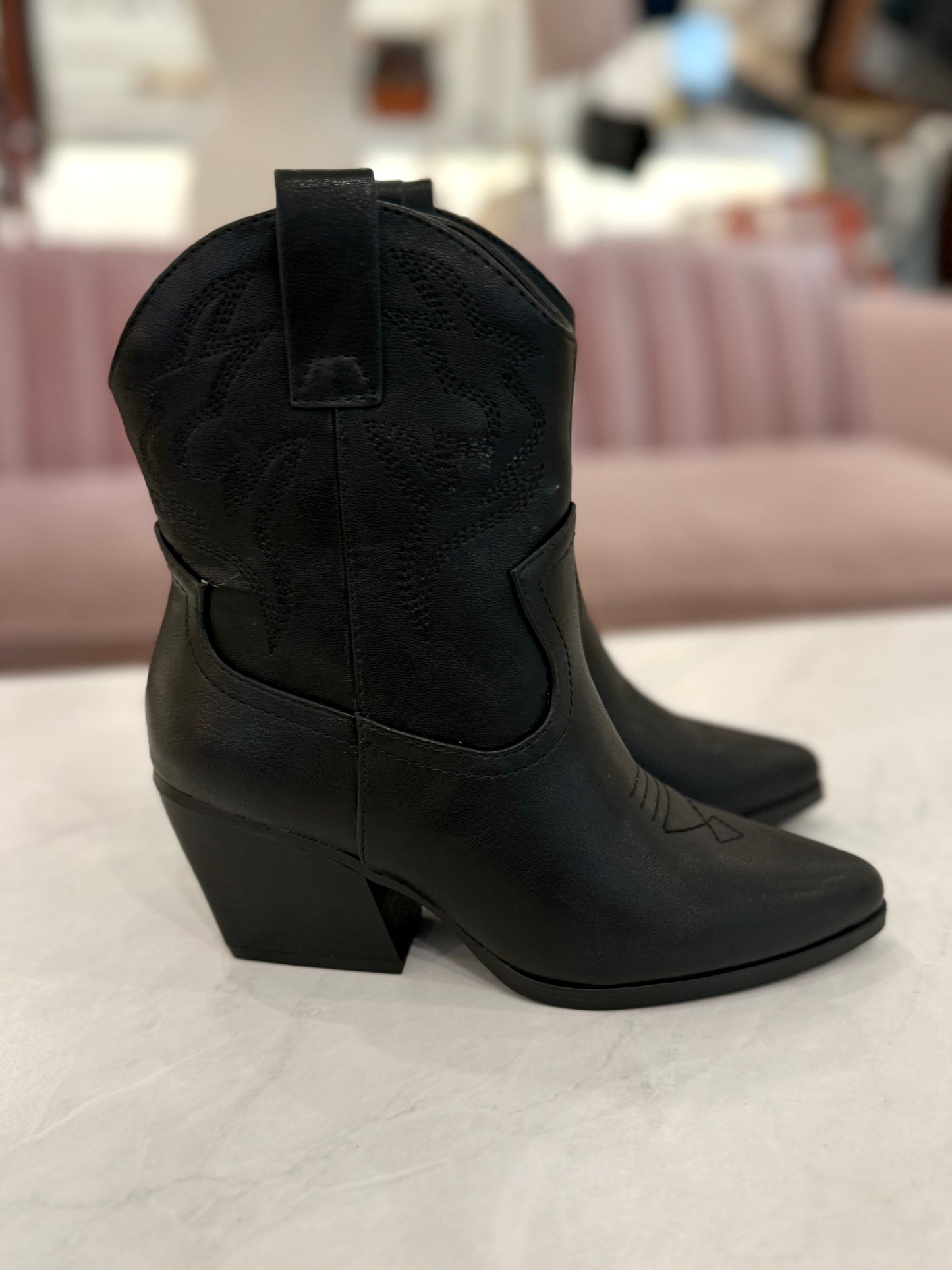 Black Cowgirl Bootie