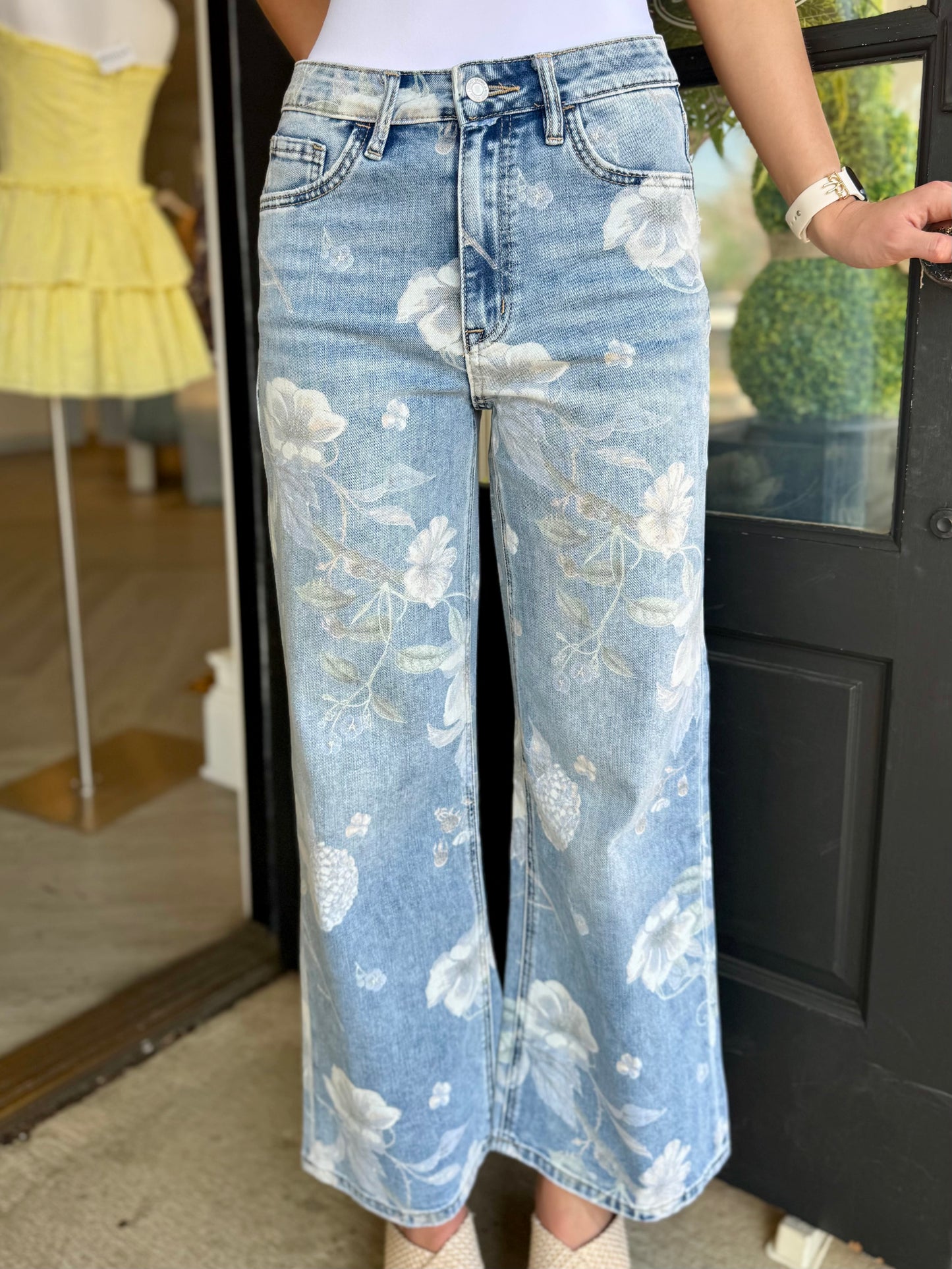 Floral High Rise Flare
