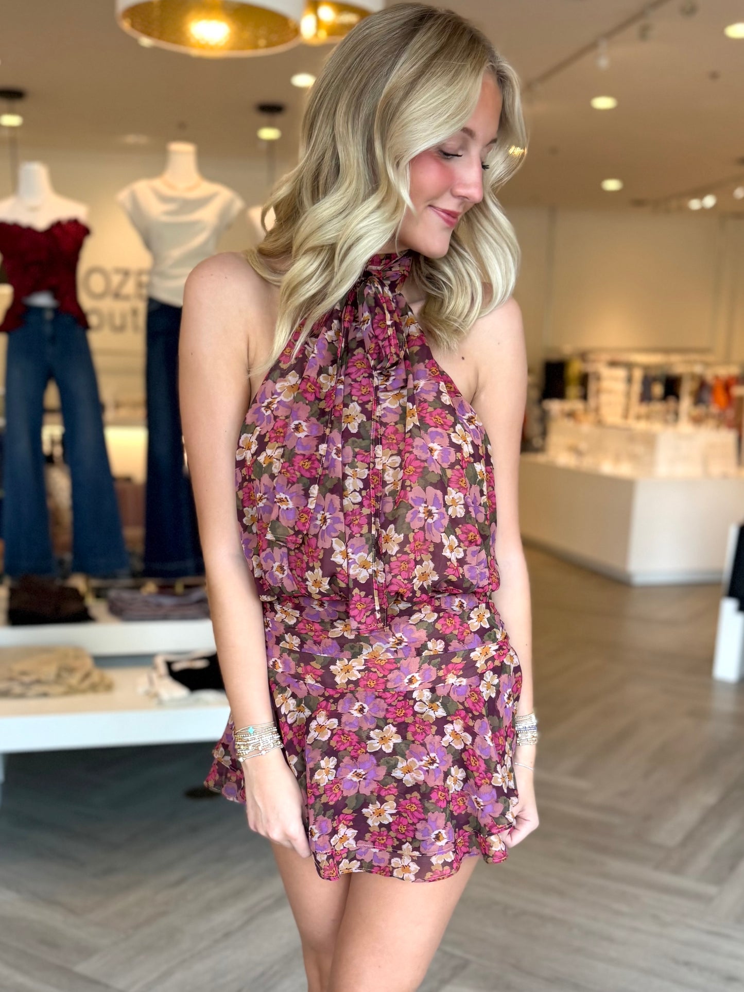 Multi Floral Mesh Halter