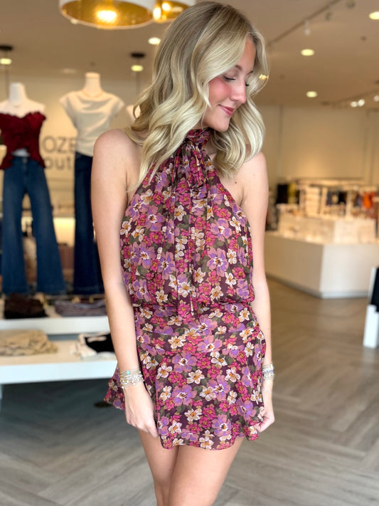 Multi Floral Mesh Halter