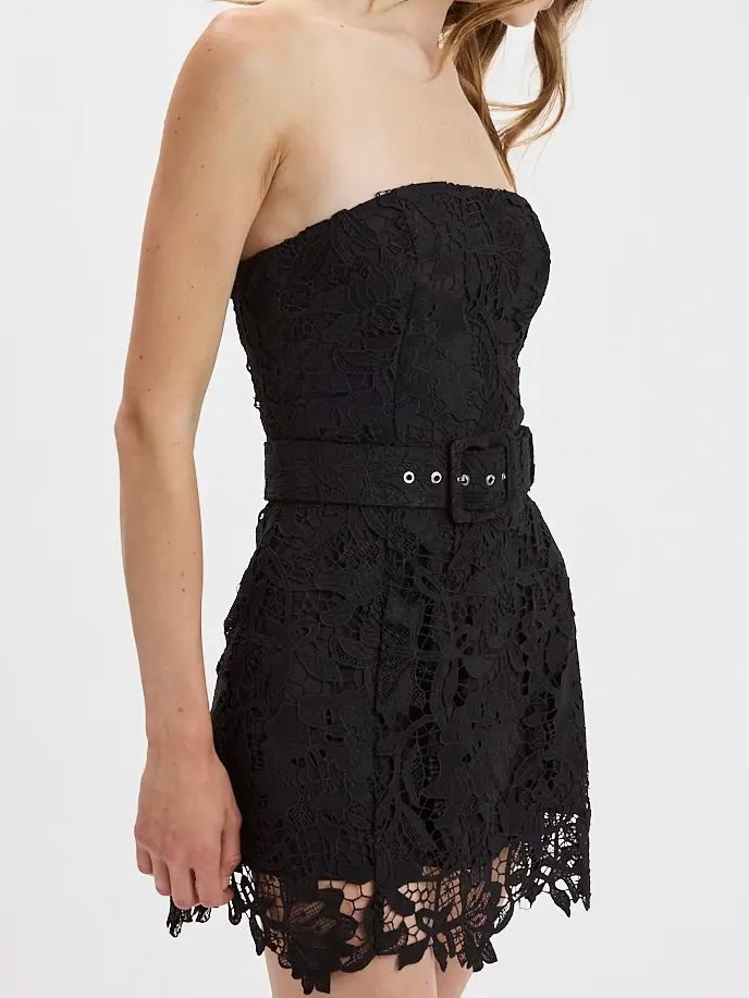 Black Floral Belt Mini