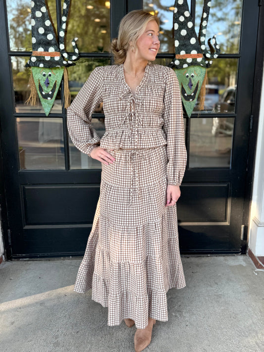 Gingham Gilmore Maxi Skirt