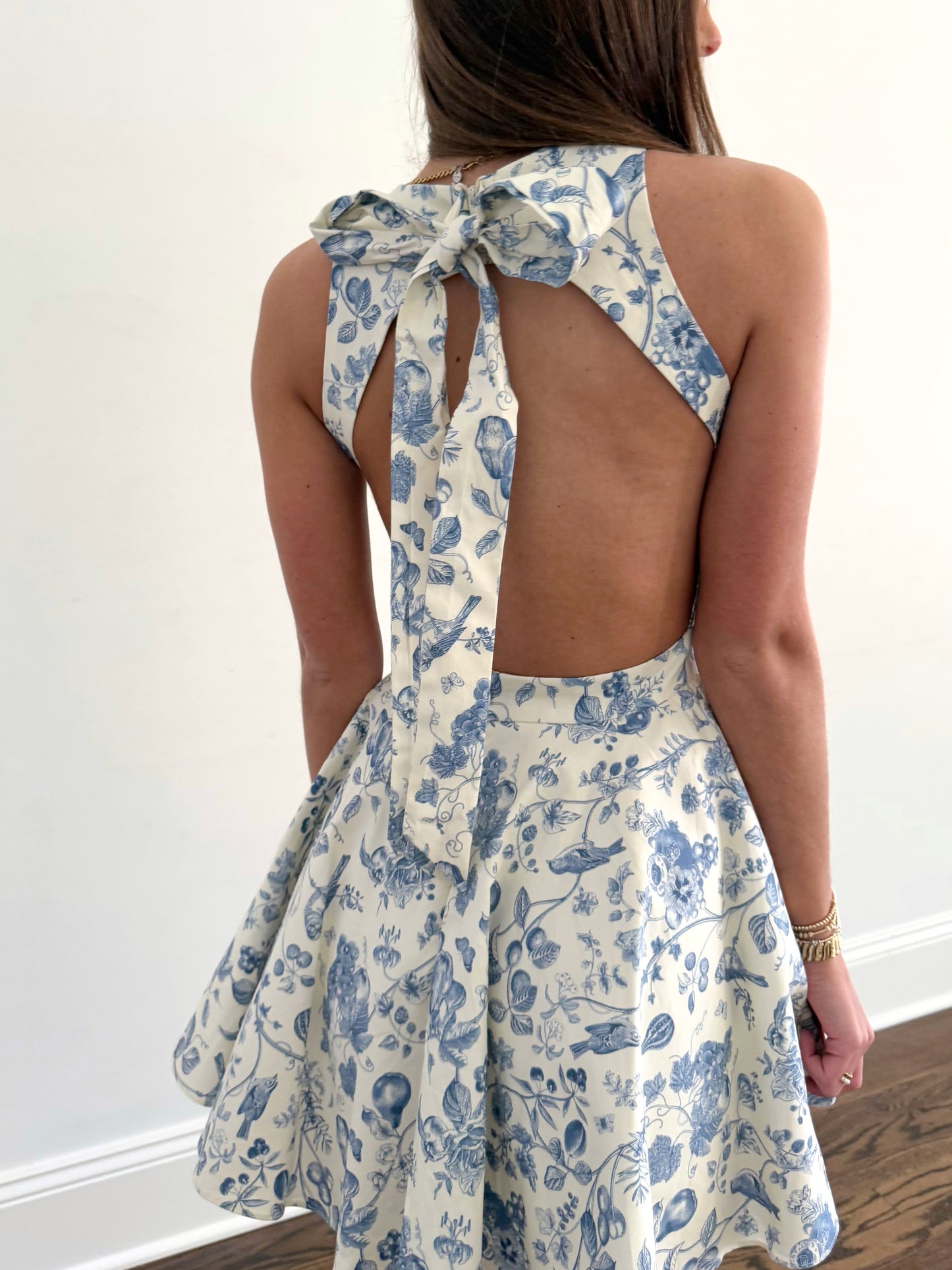 Poplin Floral Halter Mini (2 colors)