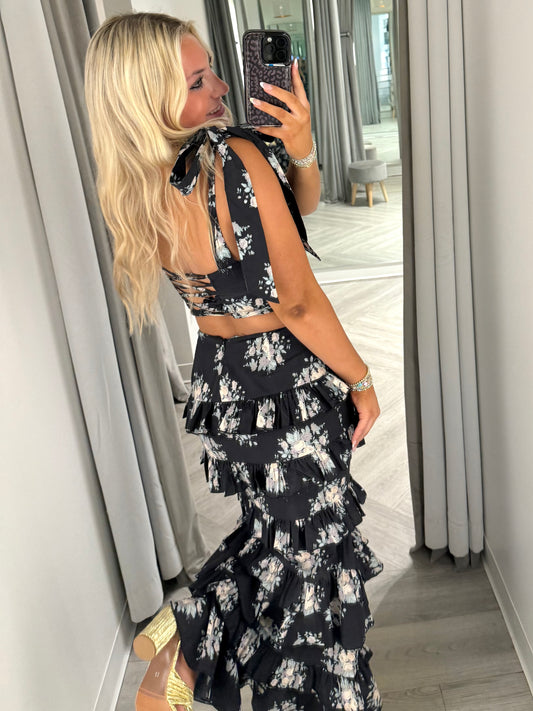 Twilight Blossom Maxi Skirt
