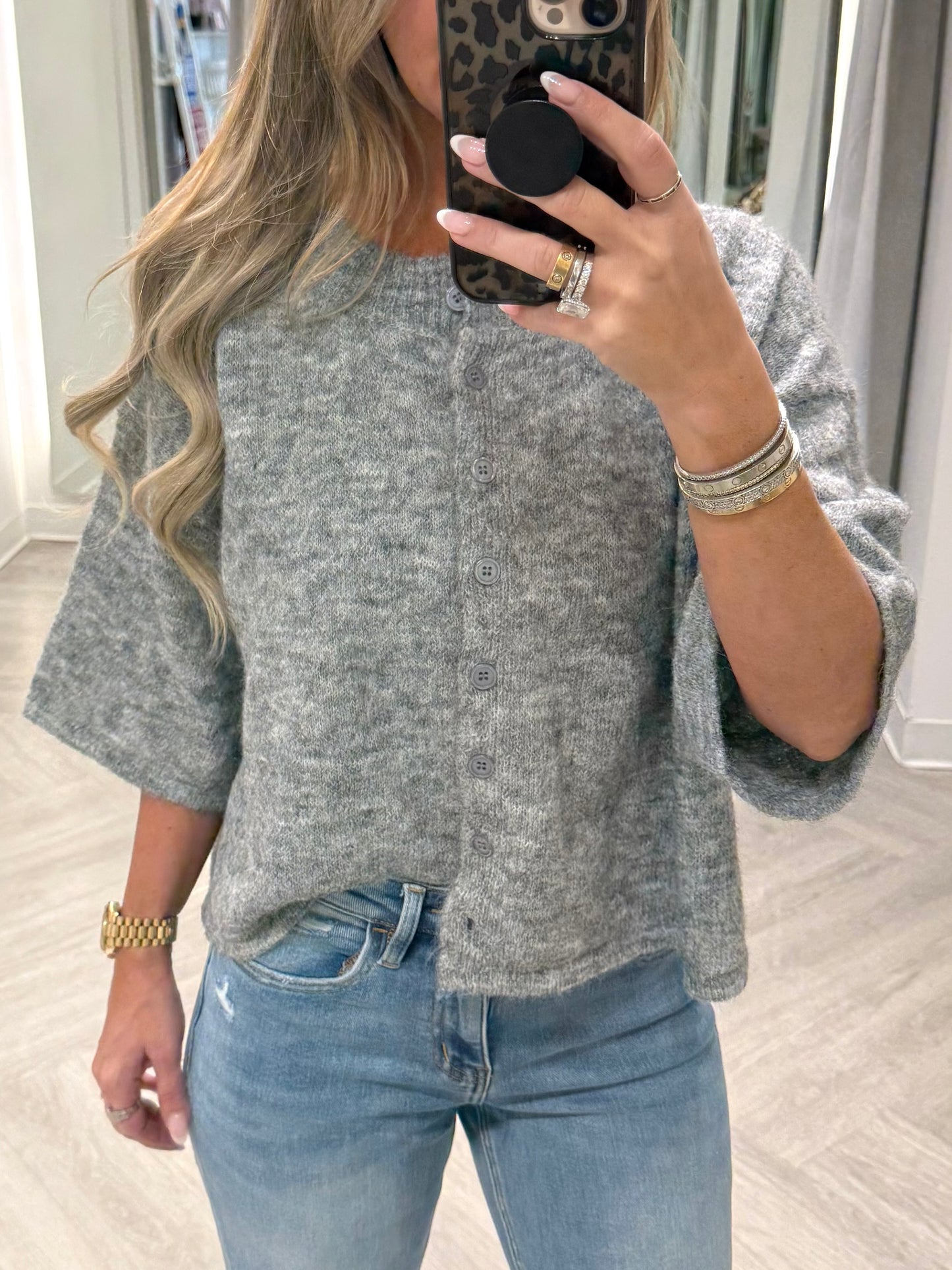 Cropped Boxy Soft Cardigan (3 colors)