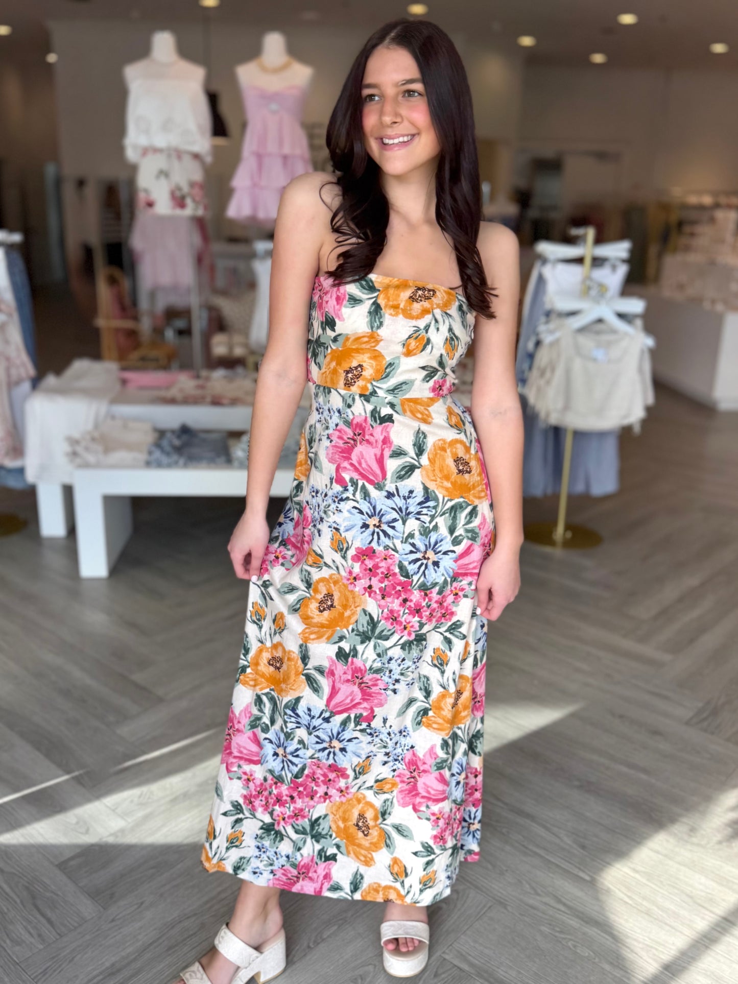 Canvas Floral Tube Maxi