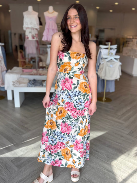 Canvas Floral Tube Maxi