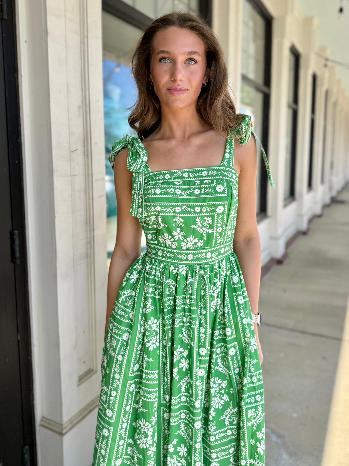 Green/White Bandana Maxi