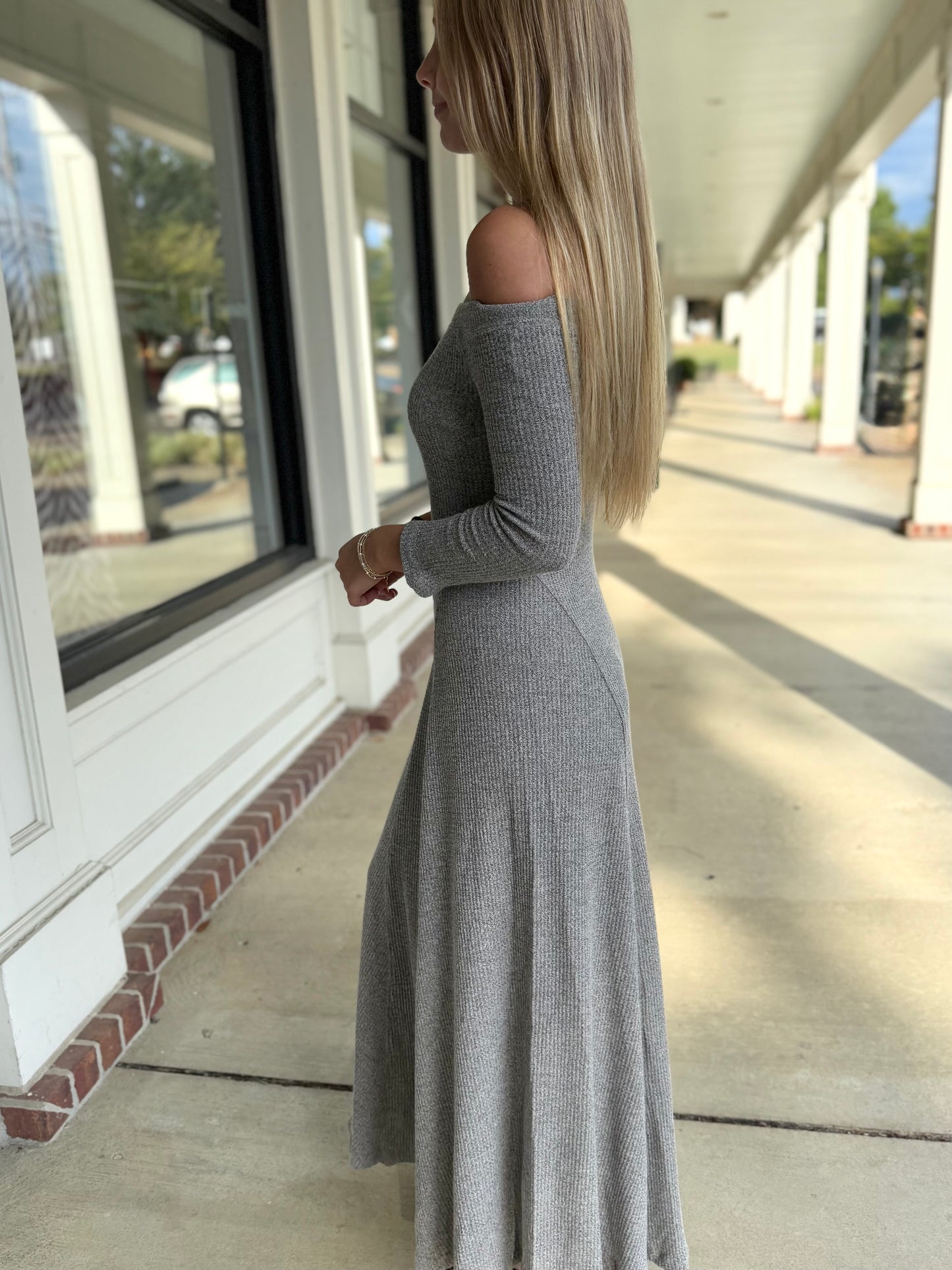 Grey O/S Sweater Dress