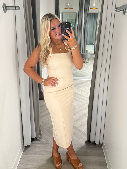 Gold Hardware Halter Dress (2 colors)