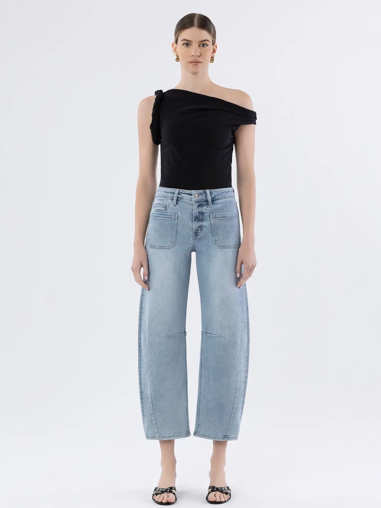 High Rise Barrel Jean