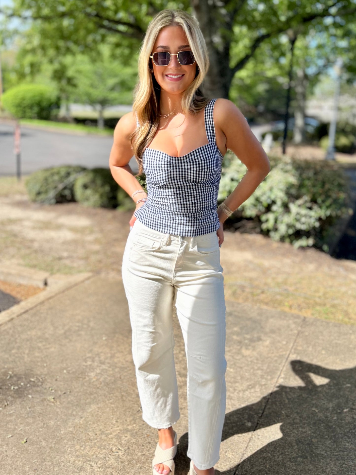 Gingham Tank Top