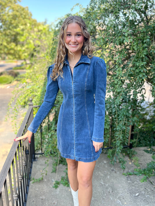 Denim L/S Mini Dress