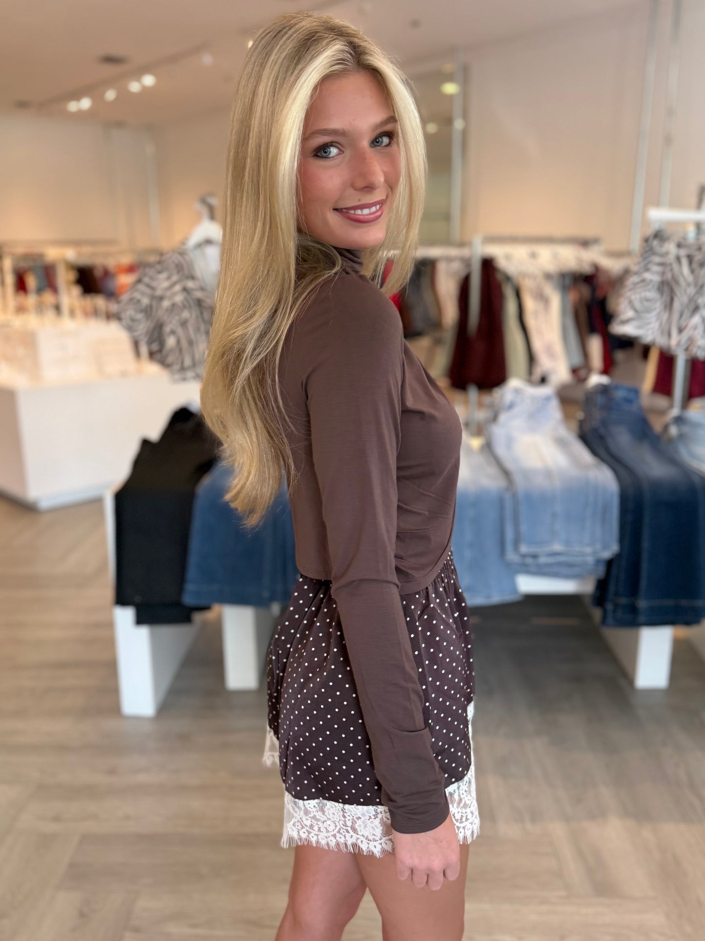 Brown Tulip Long Sleeve