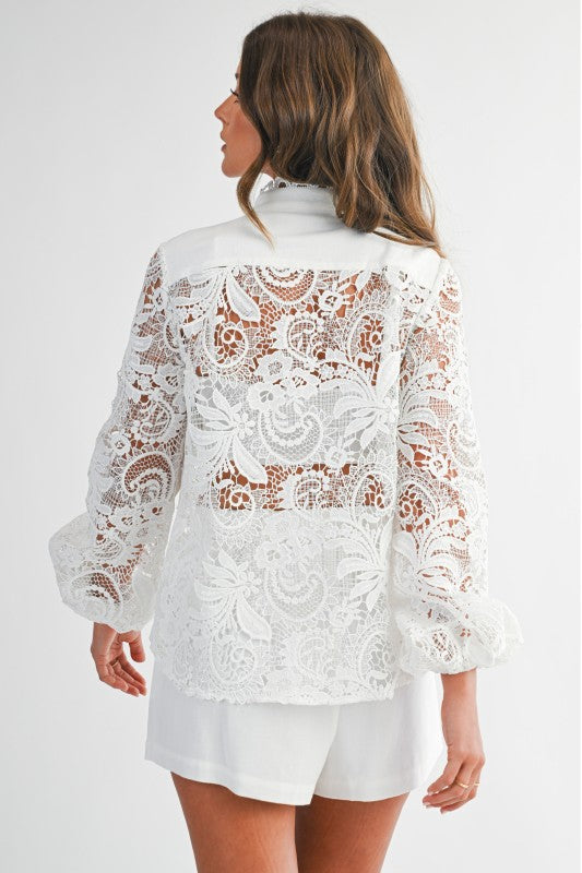 Off White Lace Blouse