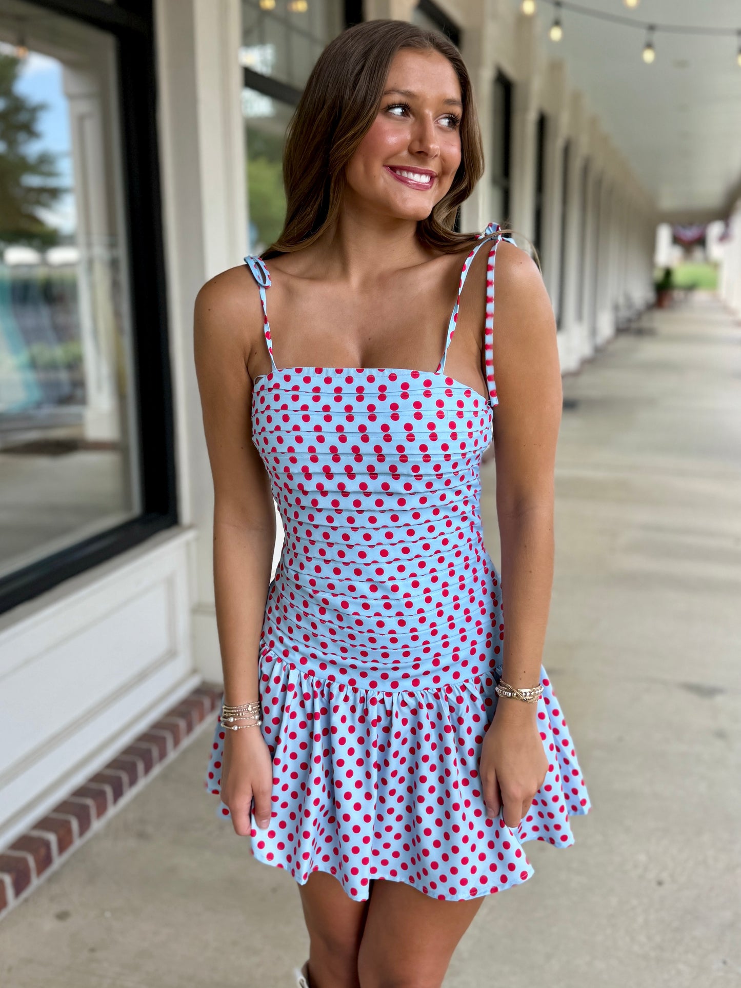 Polka Dot Pleated Mini (4 colors)