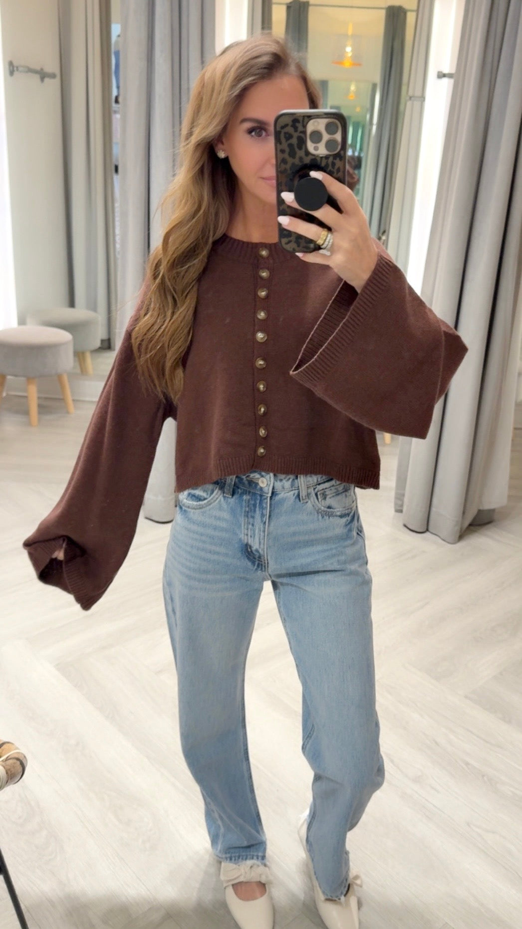 Cropped Cardigan Sweater