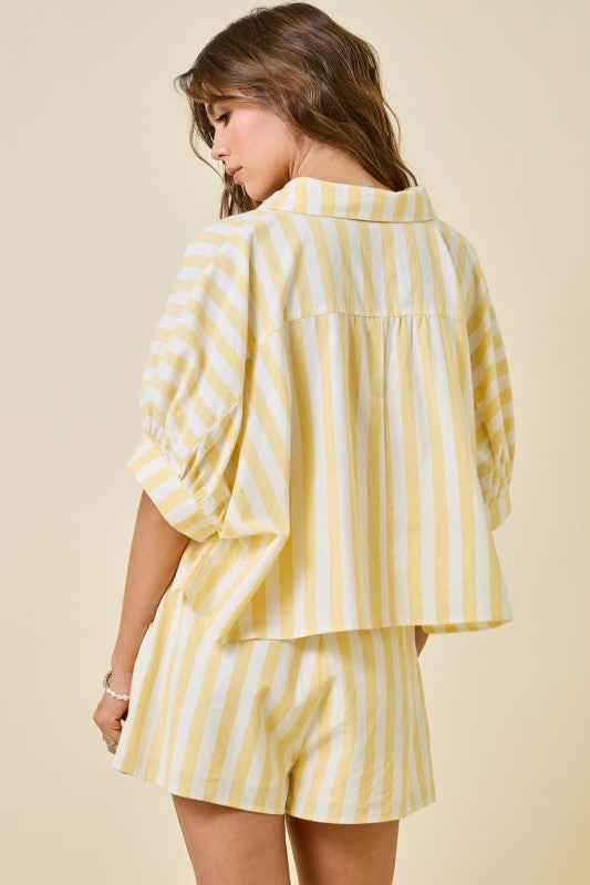 Lemon Striped Short