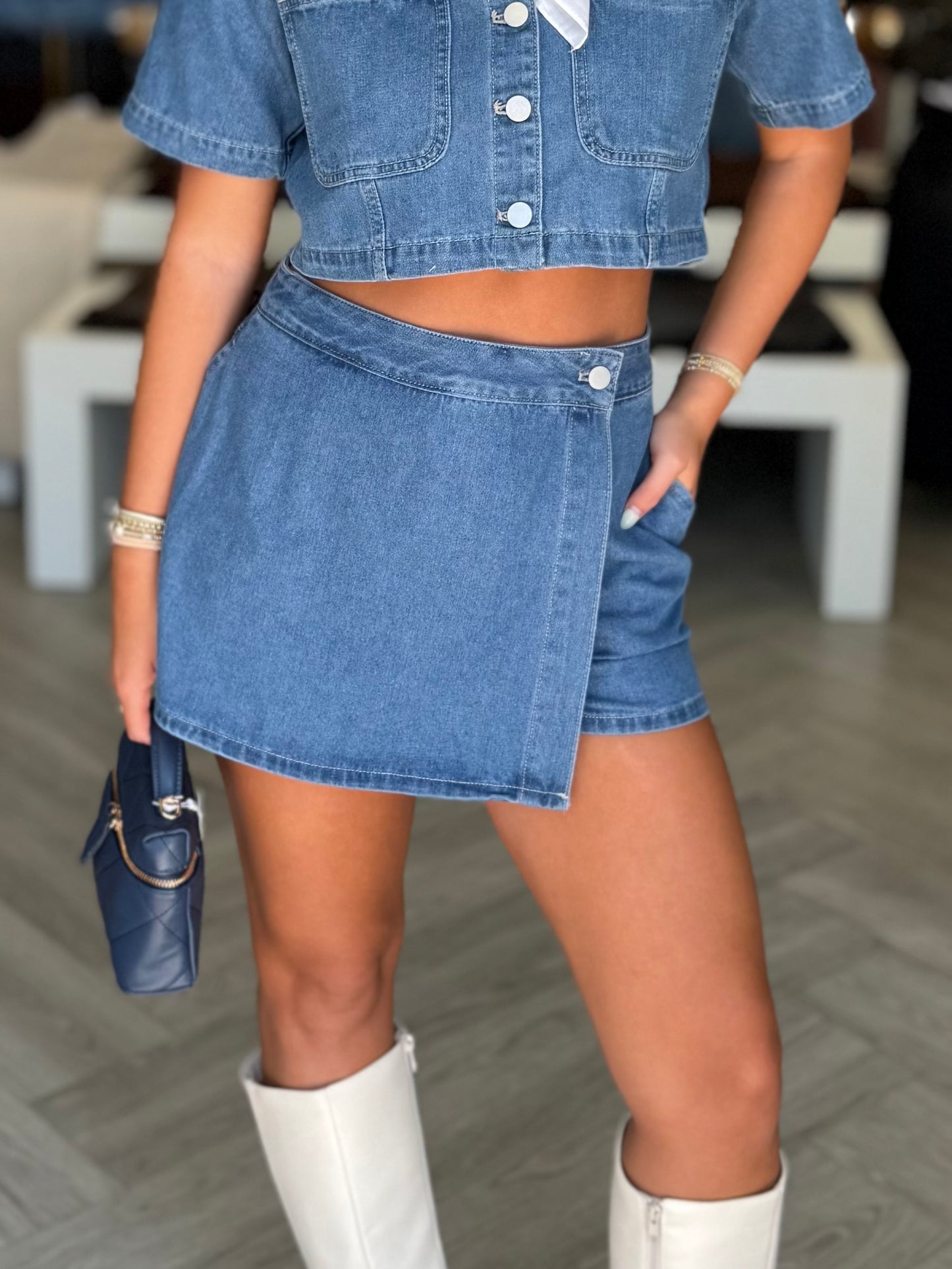 Denim Skort
