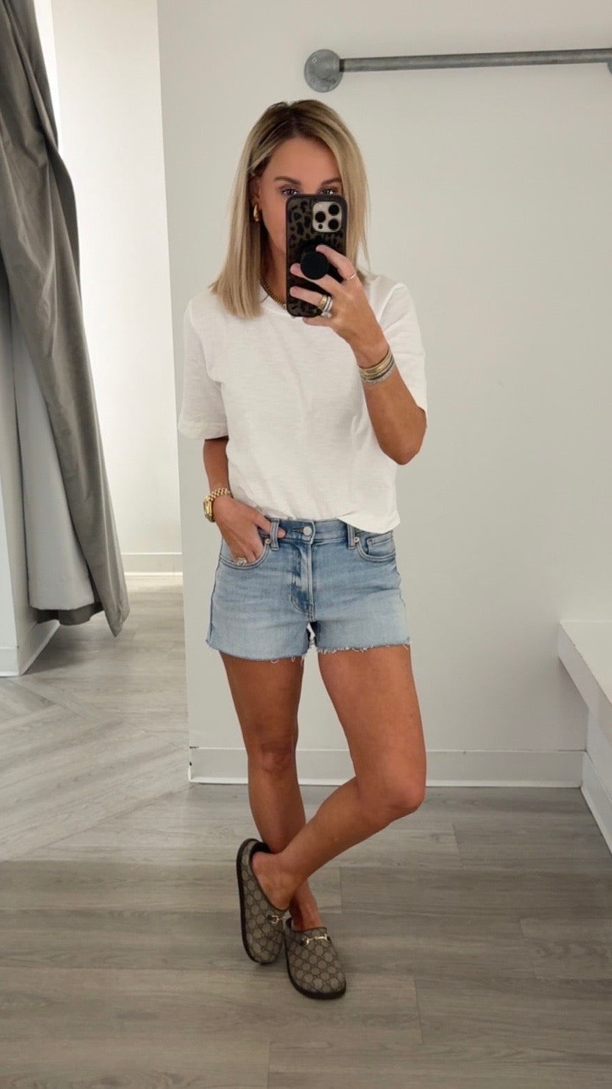 Light Denim Micro Stretch Short