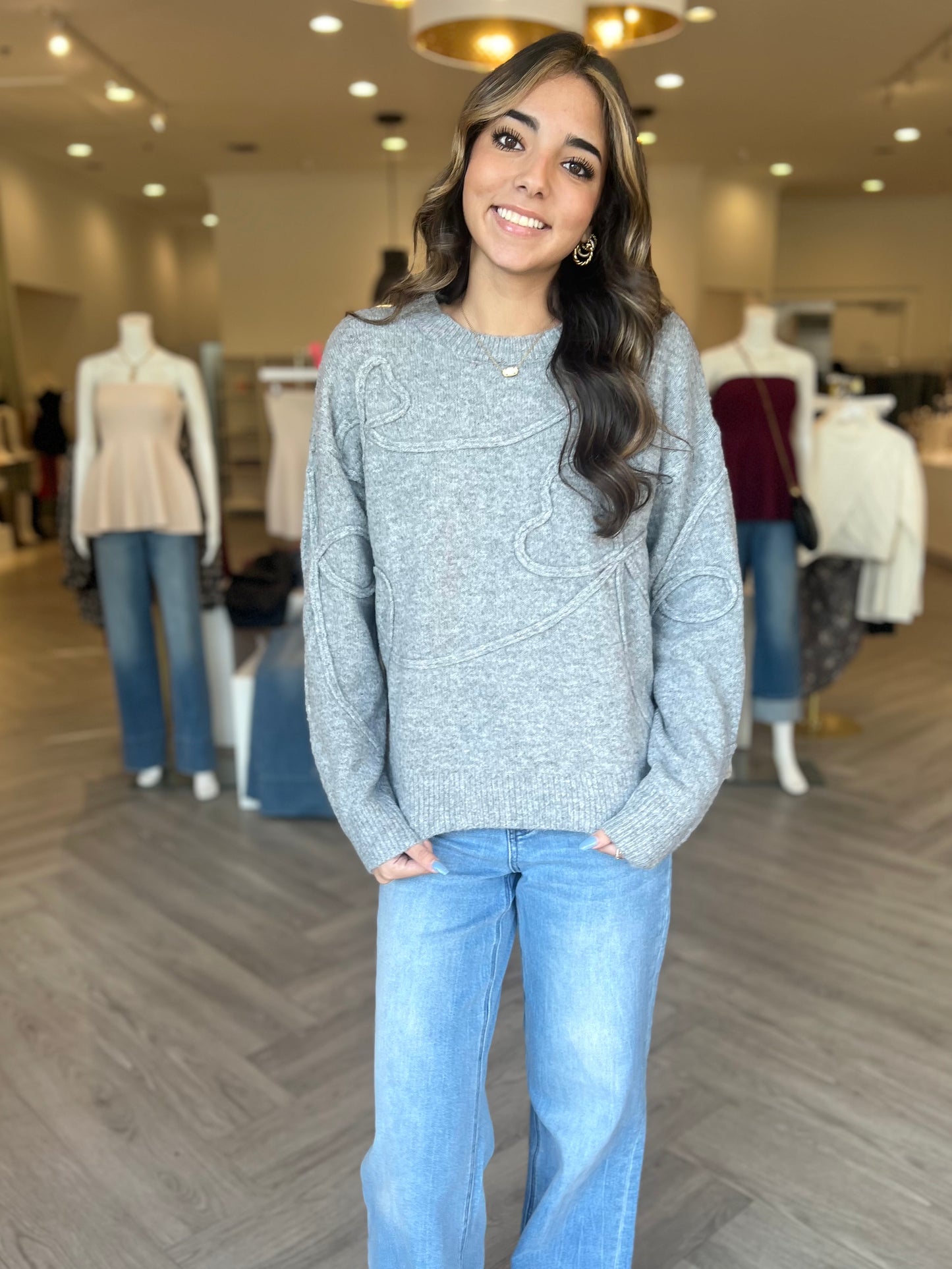 Heather Grey Oversized Sweater