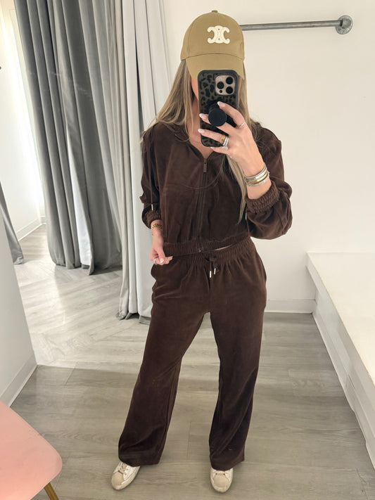 Velour Track Zip Up (2 colors)