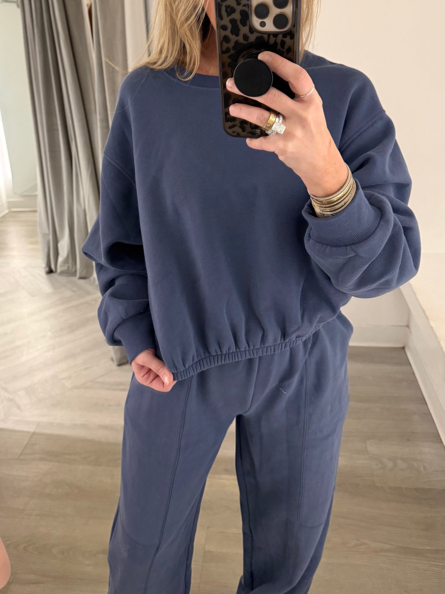 Dusty Navy Crew Sweatshirt