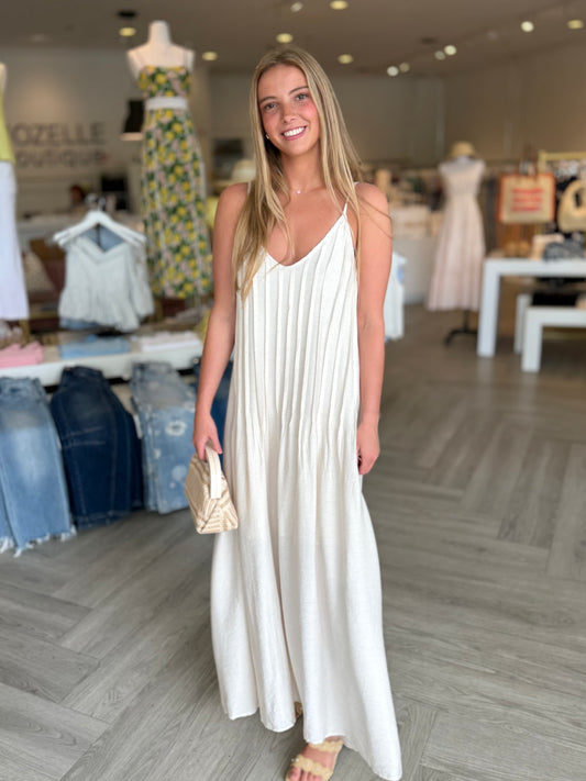Pleat Maxi Dress