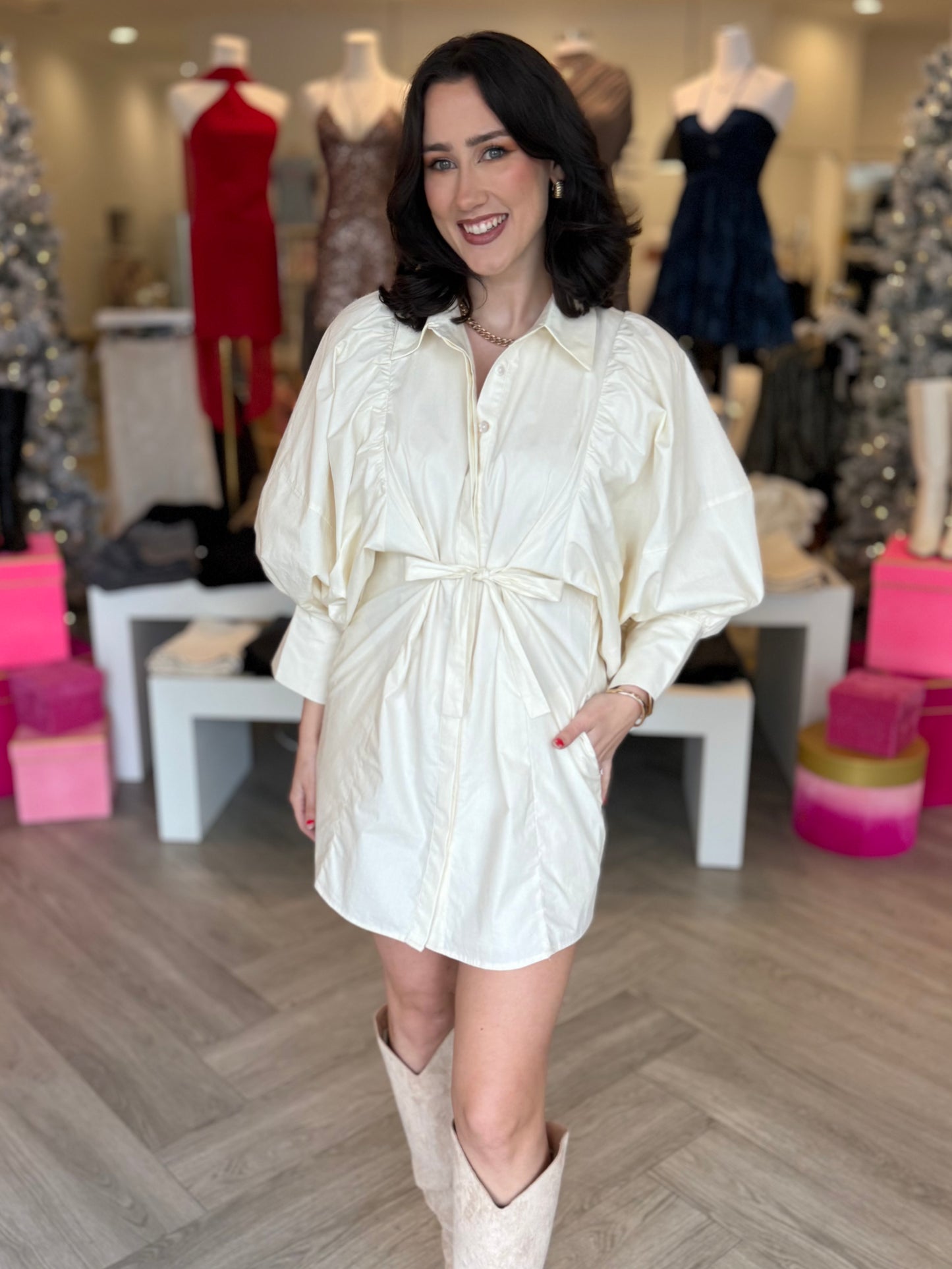 Statement Sleeve Mini Dress (3 colors)