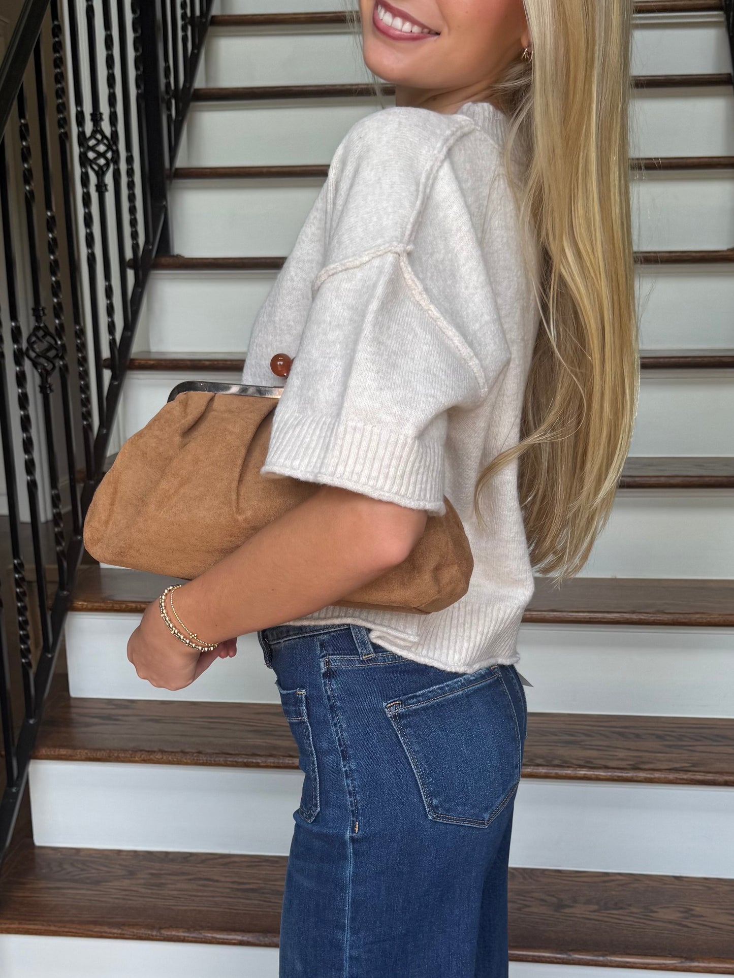 Boxy Crop Sweater Tee (2 colors)