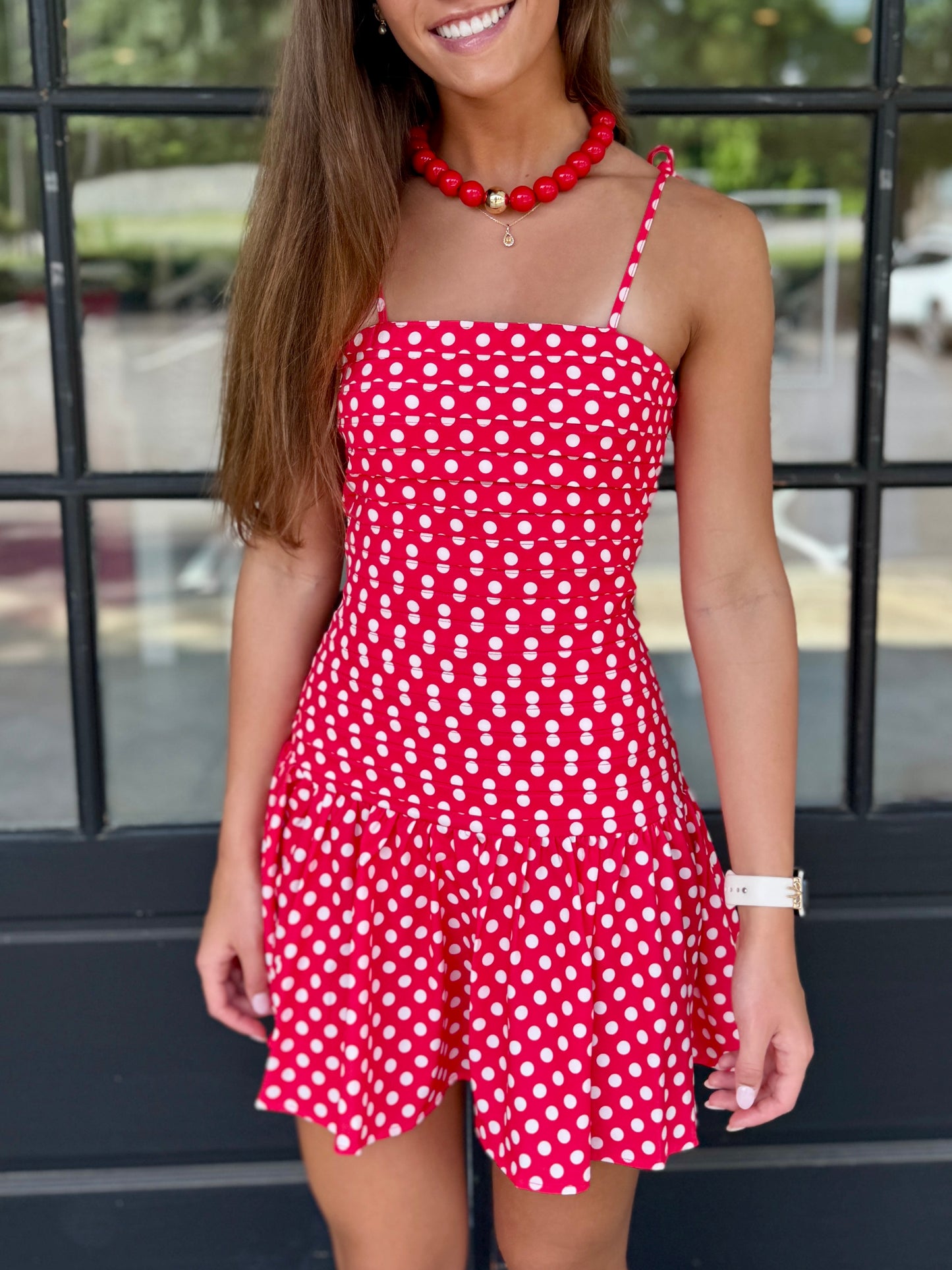 Polka Dot Pleated Mini (4 colors)