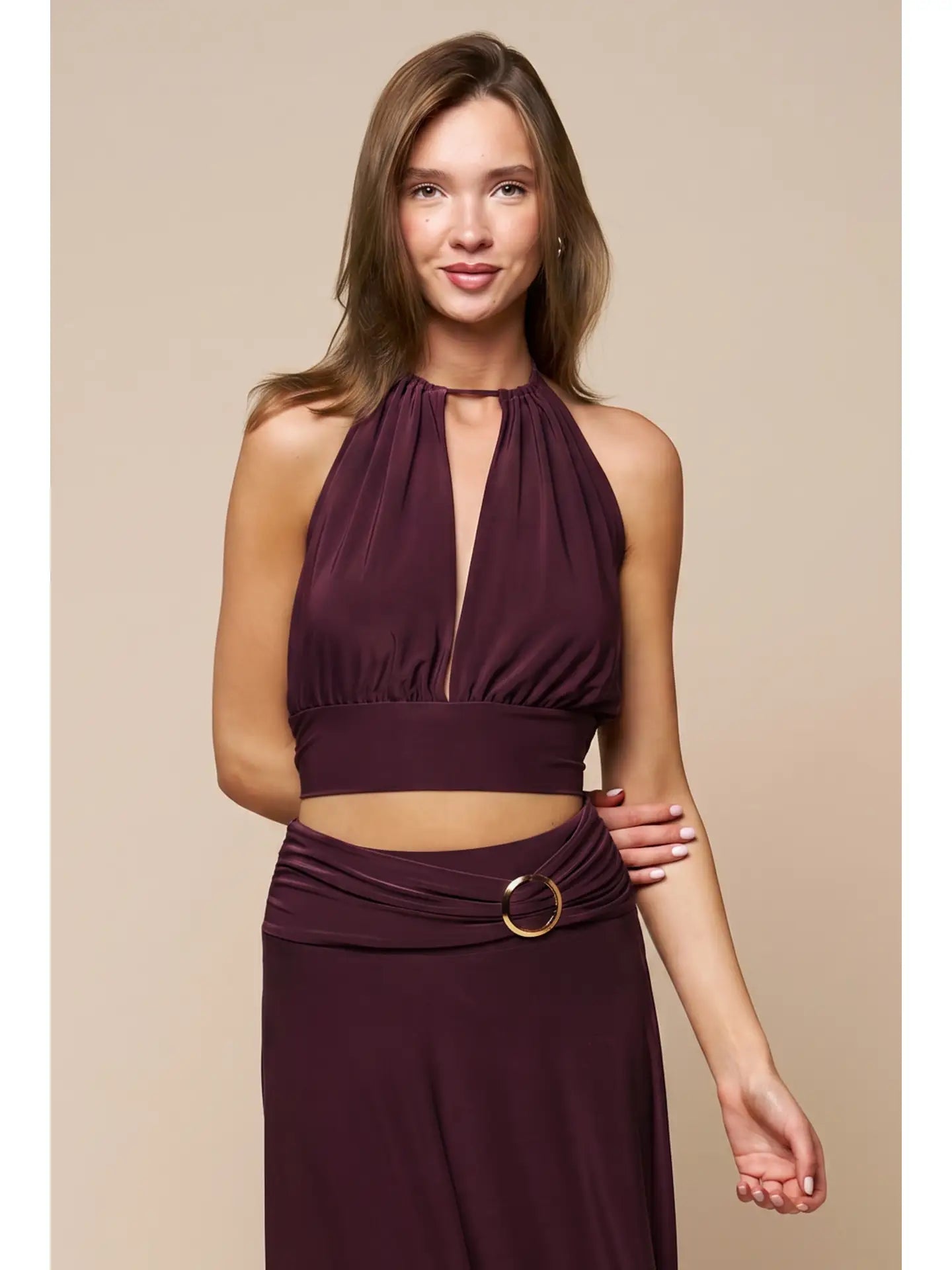 Halter Front Tie Top